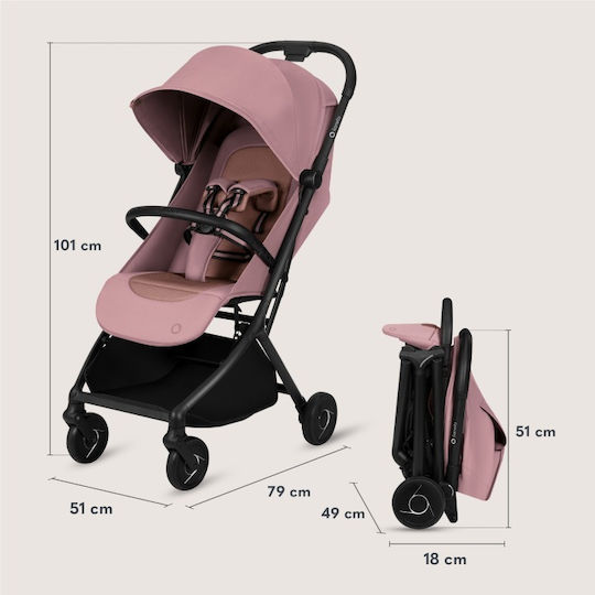 Lionelo Sia Καρότσι Μωρού Kατάλληλο από 6+ Mηνών Pink Rose