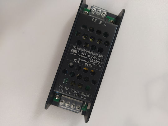 Home Lighting Dimmable Τροφοδοτικό LED IP20 Ισχύος 60W με Τάση Εξόδου 24V