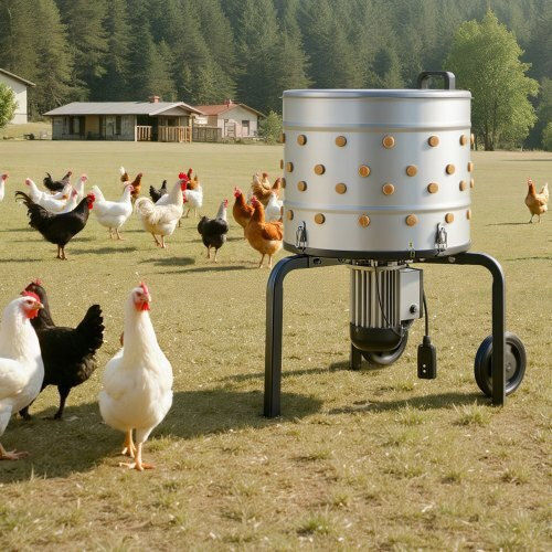 Vevor Ξεπουπουλιάστρα με Ισχύ 900W και Διάμετρο Κάδου 50cm