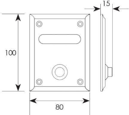 Zogometal Complete Wall Push Bell Button with Frame Brown 470