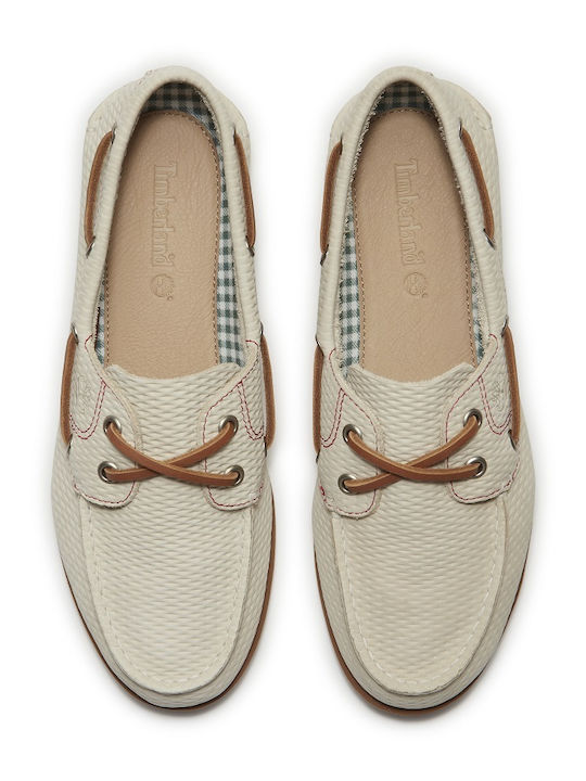 Timberland Classic Δερμάτινα Γυναικεία Loafers σε Μπεζ Χρώμα
