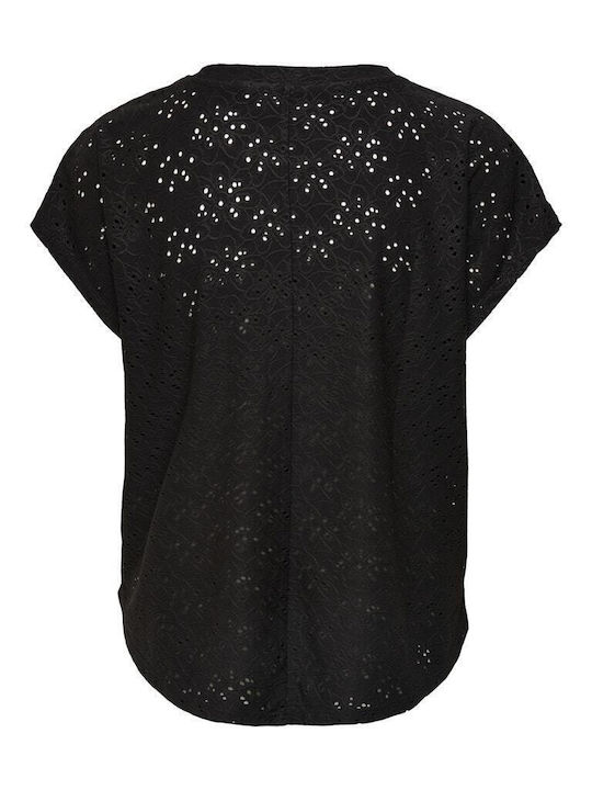 Bluza Damă Mâneci Scurte Neagră