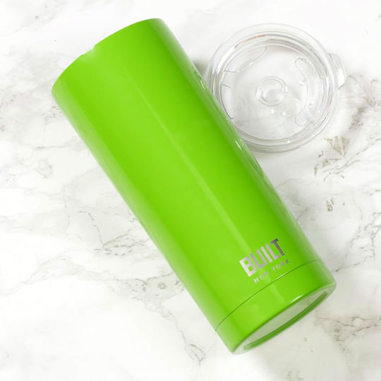 Built Thermal Ποτήρι Θερμός Ανοξείδωτο BPA Free 590ml Πράσινο με Επιστόμιο