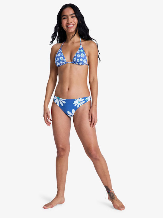 Tiki Bikini Triangle With Padding Floral Blue