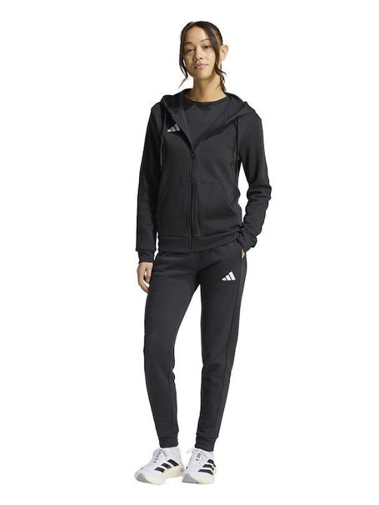 adidas Jachetă Neagră cu Glugă
