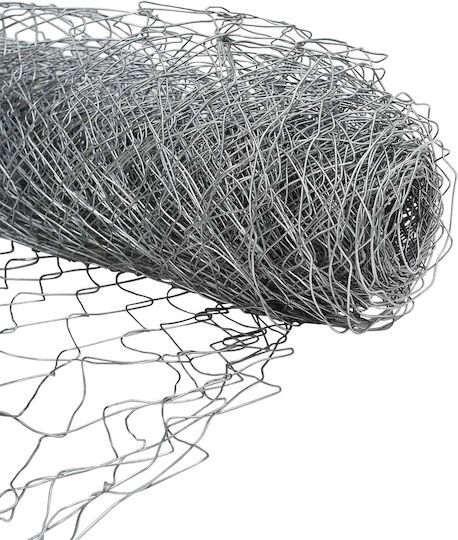 vidaXL Galvanized Wire Fencing Set Silver 2x10m