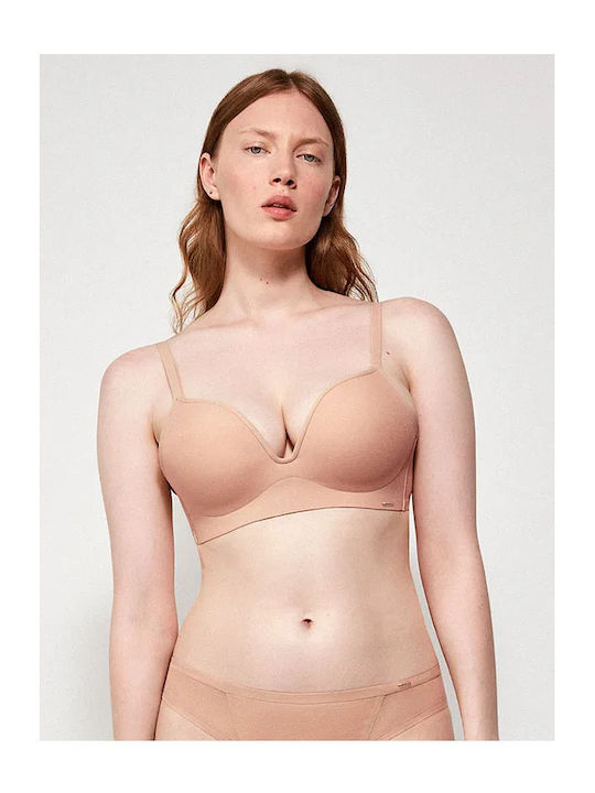 Nude Bra for Plunge without Underwire