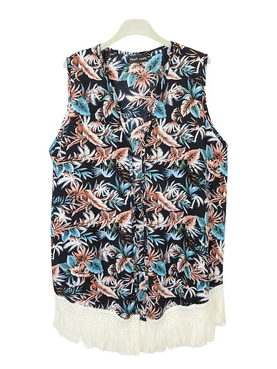 Rock Club Women's Beachwear White Kimono