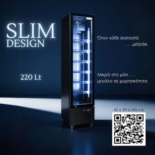Eco Fridge Getränkekühlschrank 220Es Einzeltürig H188xB420xT48.5cm