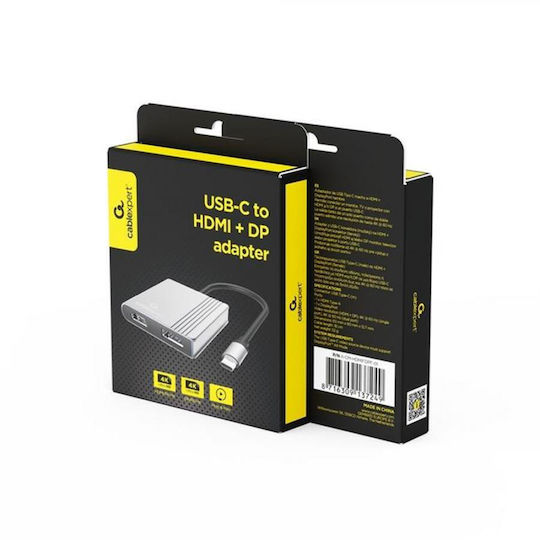 Cablexpert USB-C Докинг Станция с HDMI 4K PD и Свързване на 2 Монитора Черна (A-CM-HDMIFDPF-01)