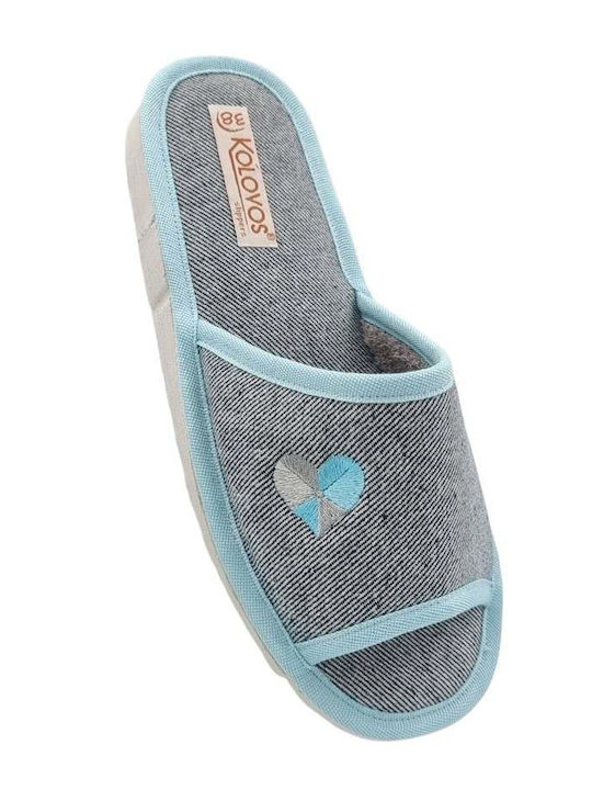 Winter Women's Slippers Gray 139-26_Gray_Sky Blue