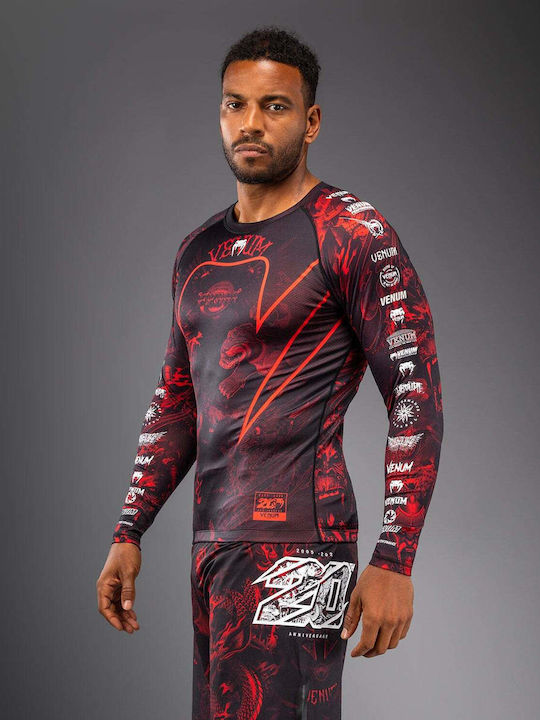 Venum Männer Lange Ärmel Kampfsportshirt VENUM-06099-100 Für Jiu-Jitsu Schwarz