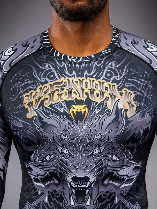 Venum Men's Long Sleeve Shirt VENUM-06076-109 For Jiu-Jitsu Black