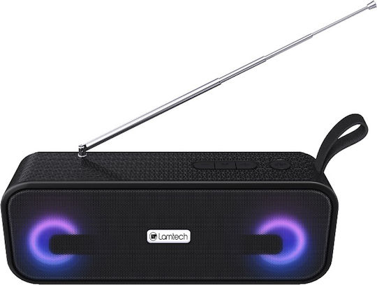 Lamtech LAM980787 Φορητό Ραδιόφωνο Επαναφορτιζόμενο με Bluetooth και USB Μαύρο