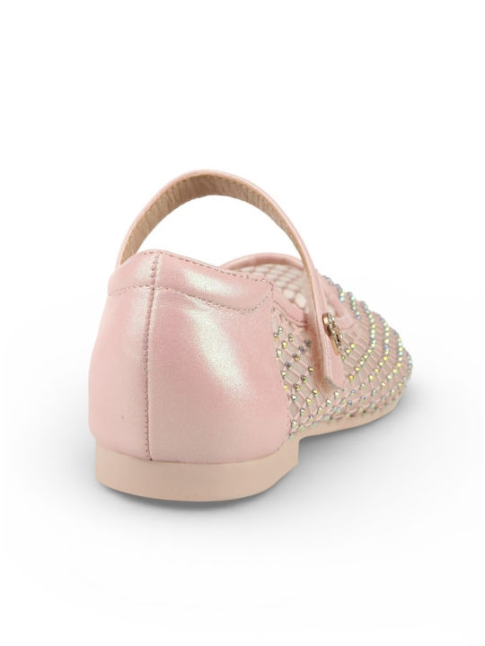 Kids Ballerinas with Hoop & Loop Closure Pink