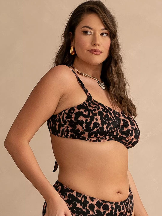 Bikinioberteile E-Cup Plus Tiermuster
