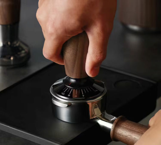 Sage Tamper with Flat Surface 54mm in Brown Color