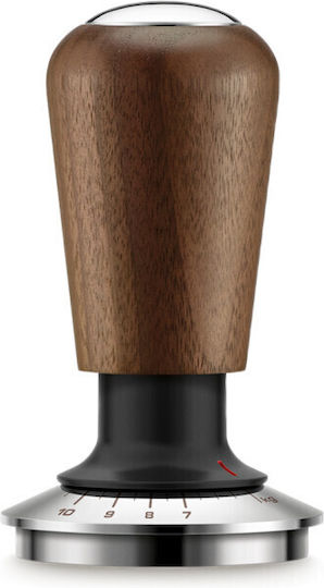 Sage Tamper with Flat Surface 54mm in Brown Color