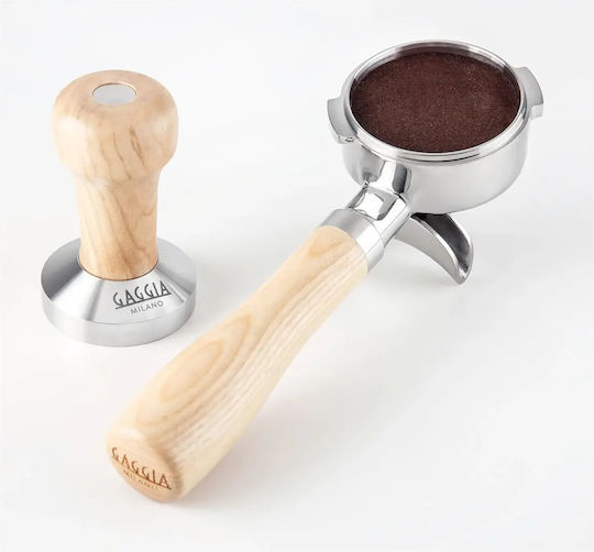 Gaggia Πατητήρι με Επίπεδη Επιφάνεια 58mm σε Καφέ Χρώμα