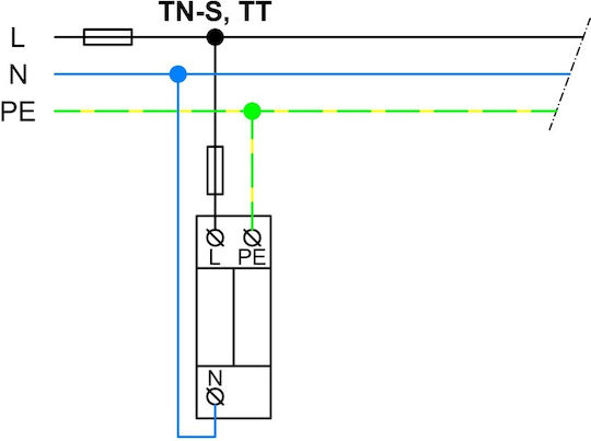 Elvhx Blitzschutztafel Typ T1 / T2 / T3 Zweipolig