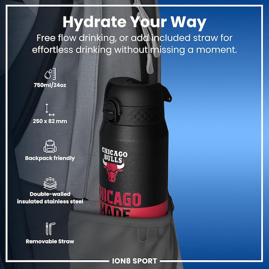 Ion8 Ion8 Edelstahl Thermosflasche 750ml NBA Chicago Bulls