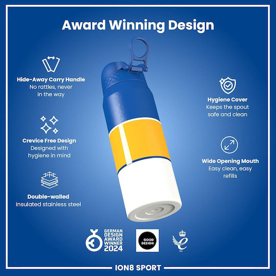 Ion8 Бутилка Термос Неръждаема Стомана Без BPA 750ml Nba Golden State Warriors