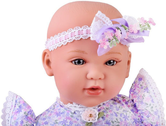 Păpușă Bobas Interactivă 46cm Rochie Lila + Accesorii Za5834