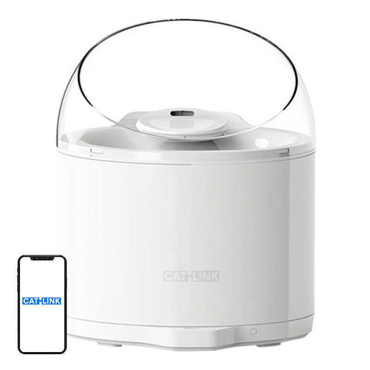 Catlink Waterer Fountain for Dog & Cat with Stand 2.6ml 24.2cm in White Color