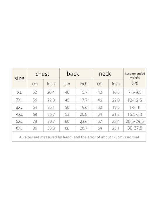 Animal Dog Coat Waterproof Windproof Blue With Back Length 72 cm