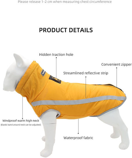 Animal Dog Coat Waterproof Windproof Pink With Back Length 82 cm