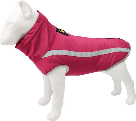 Animal Dog Coat Waterproof Windproof Pink With Back Length 82 cm