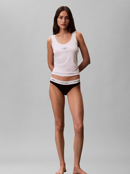 Sleeveless Cotton White Women's Tank Top