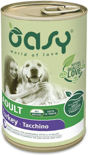 Oasy Nassfutter Hunde in Dose mit Türkei, Fleisch, Huhn und Rindfleisch 400gr