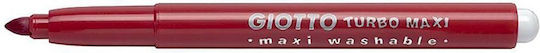 Giotto Κόκκινοι Μαρκαδόροι Ζωγραφικής 5mm Χονδροί Σετ 12τμχ