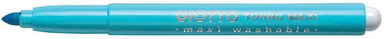 Giotto Turbo Maxi Light Blue Drawing Markers Thick Set 12pcs