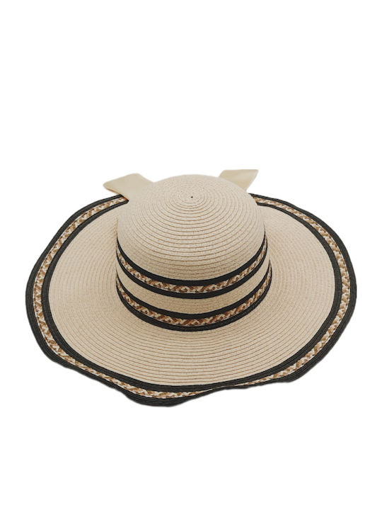 Brims and Trims Women's Wicker Hat Beige
