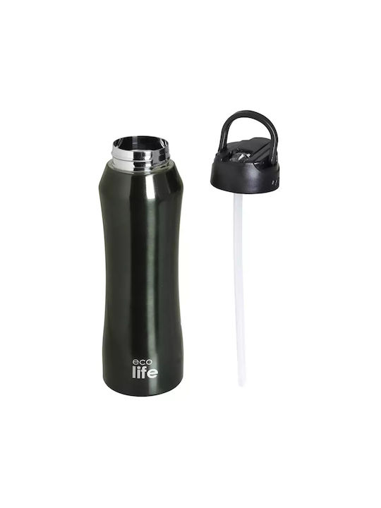Ecolife Stainless Steel Cycling Water Bottle 550ml Gray