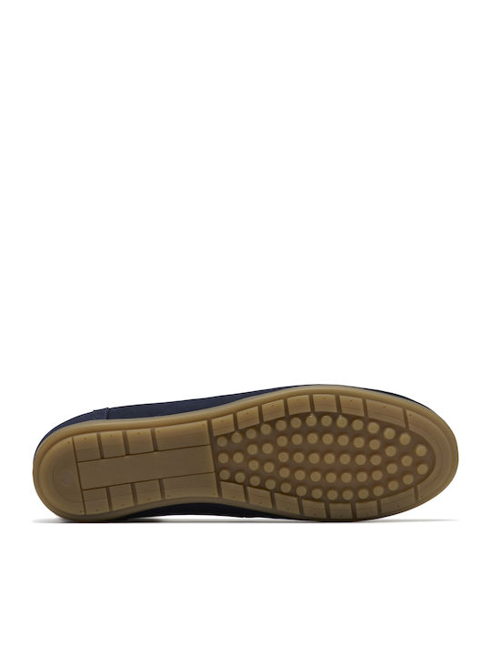 Leather Women's Loafers in Blue Colour