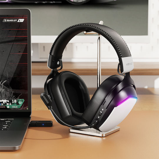 Acefast H11 Ασύρματο On Ear Gaming Headset με σύνδεση Bluetooth / USB Λευκό