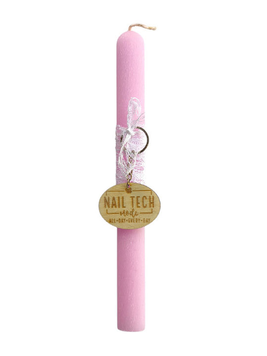 Oval Wooden Candle with Keychain Nail Artist Bb2589853432778 Brown