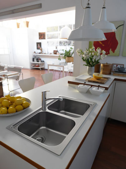 Franke Line Llx 620 1010153289 Drop-In Spüle Inox Matt B79xT50cm Silber