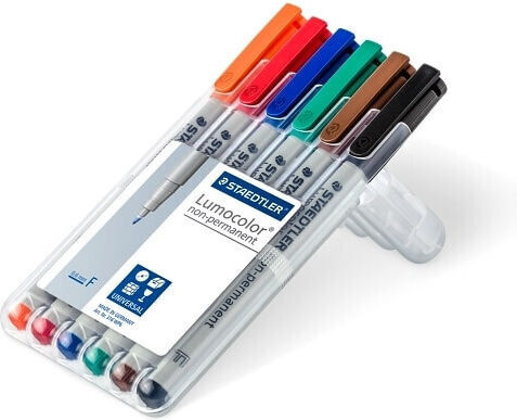 Staedtler Staedtler Marker for Slides Lumocolor F Nonperm 6 Pieces
