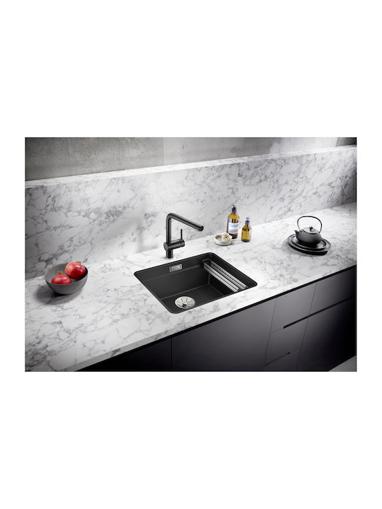 Blanco Drop-In Sink Inox with Faucet W53xD47cm Black