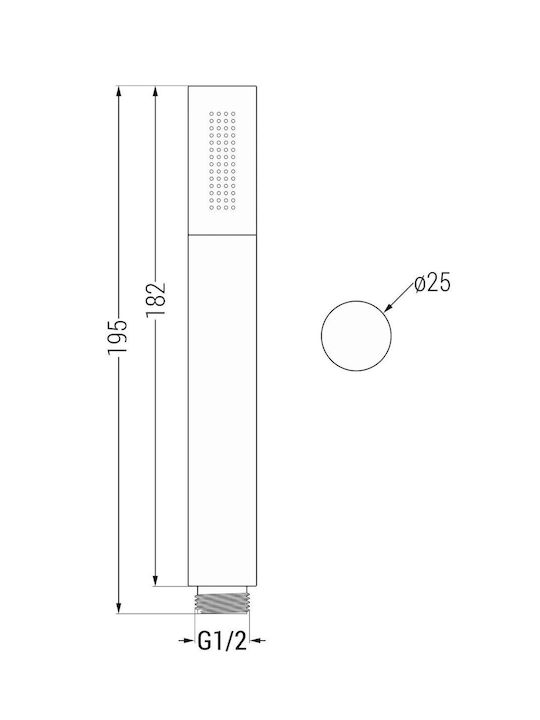 Mexen Built-in Mixer Mouthpiece Telephone & Shower Head Set for Shower