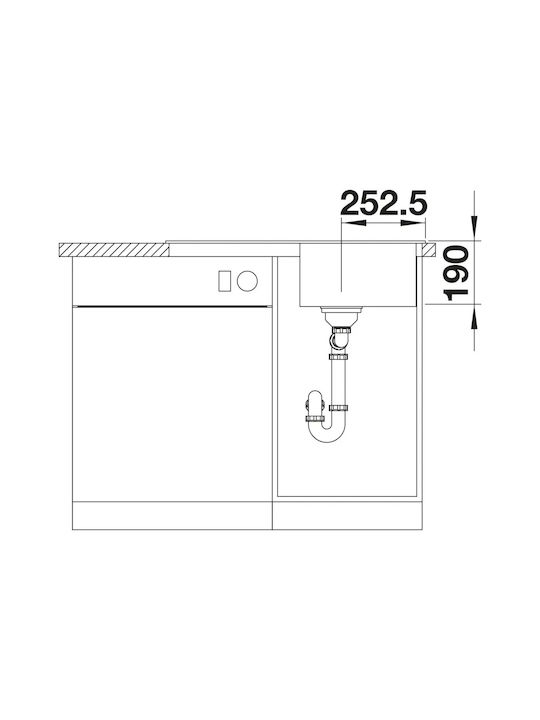 Blanco Drop-In Chiuvetă din Granit Sintetic cu robinet L78xW50cm Alb