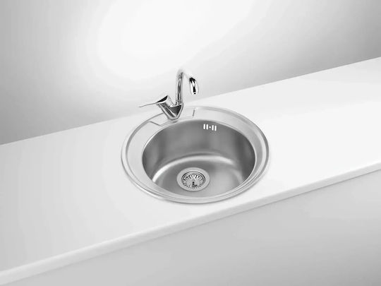 Deante Drop-In Chiuvetă Inox Satinat cu robinet L49xW49cm Gri