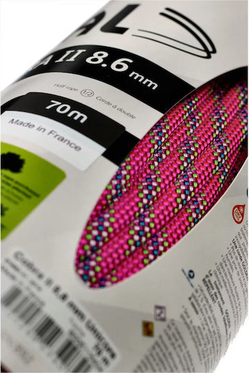 Beal Golden Dynamisch Kletterseil mit Länge 70m Rosa