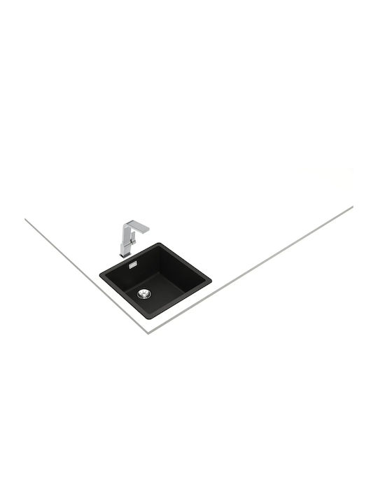 Teka Radea R10 40.40 M-TG 115230048 Drop-In Spüle aus Verbundgranulat B45.6xT45.6cm Carbon Black