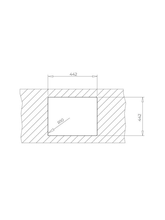 Teka Radea R10 40.40 M-TG 115230048 Drop-In Spüle aus Verbundgranulat B45.6xT45.6cm Carbon Black
