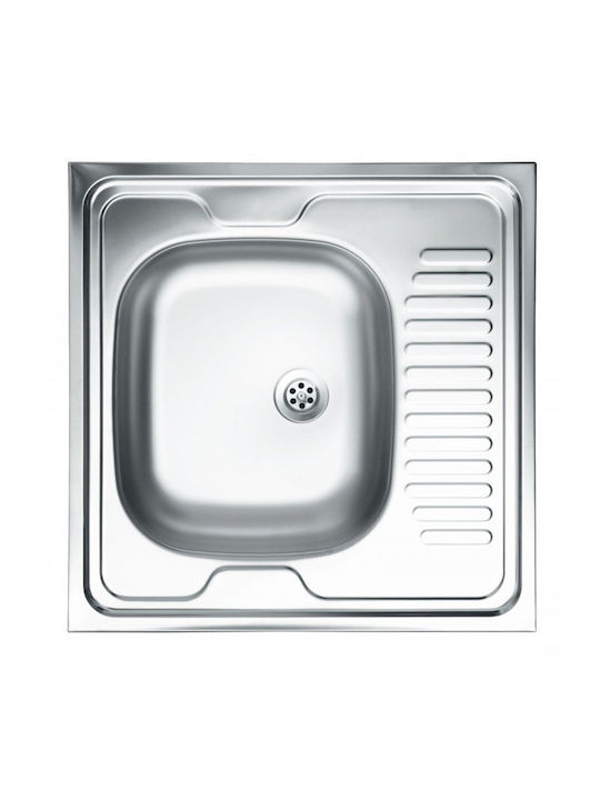 Deante Sink Steel 60x60 Cm Silver